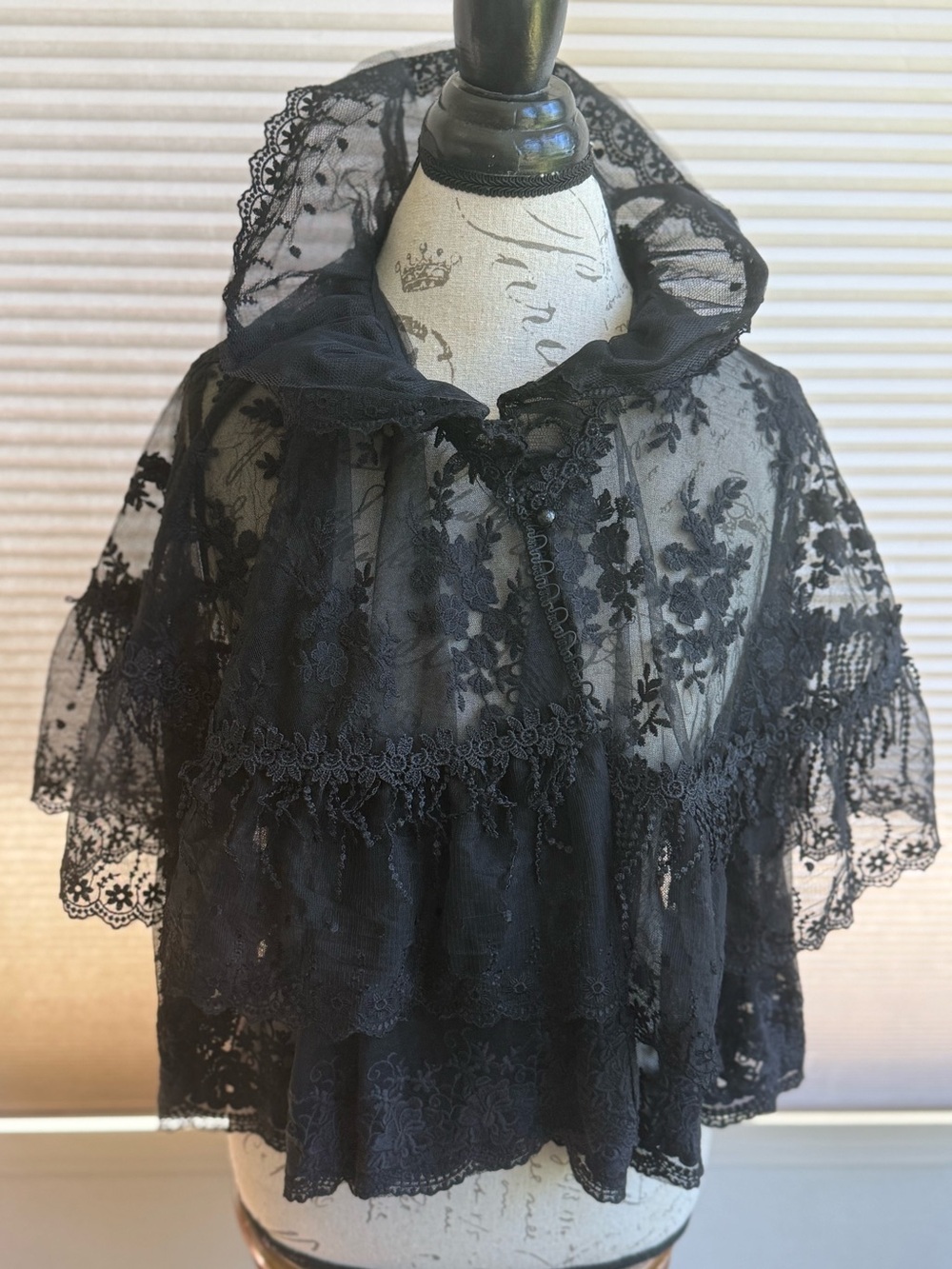 Womens PYON PYON Gothic Black Mini Cape